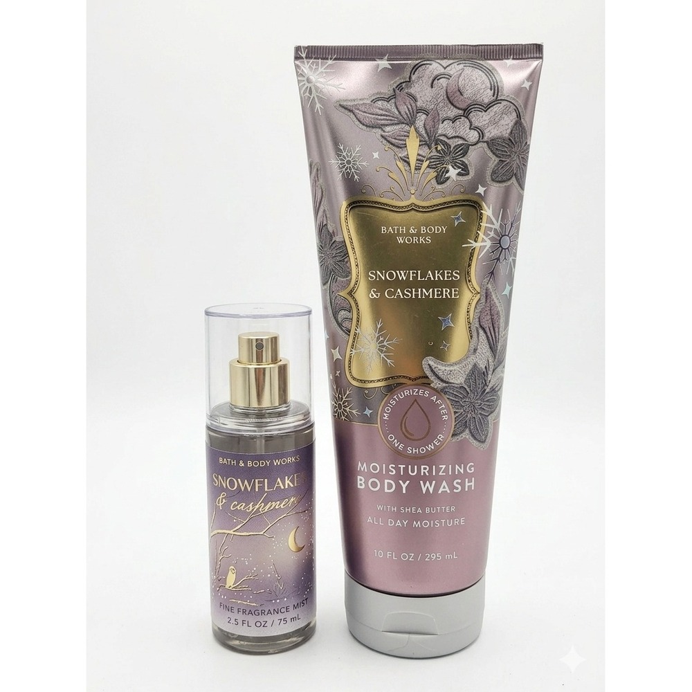Bath & Body Works Snowflakes & Cashmere Moisturizing Body Wash 10oz New